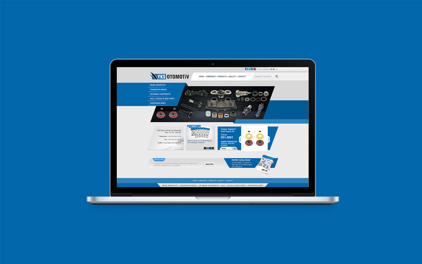 Yks Otomotiv Web Tasarım Çalışması